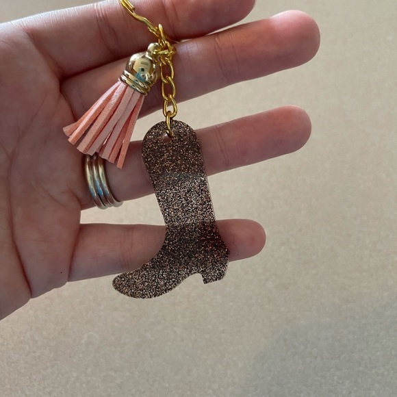 Handmade Cowboy Boot Keychain - Picture 3 of 6